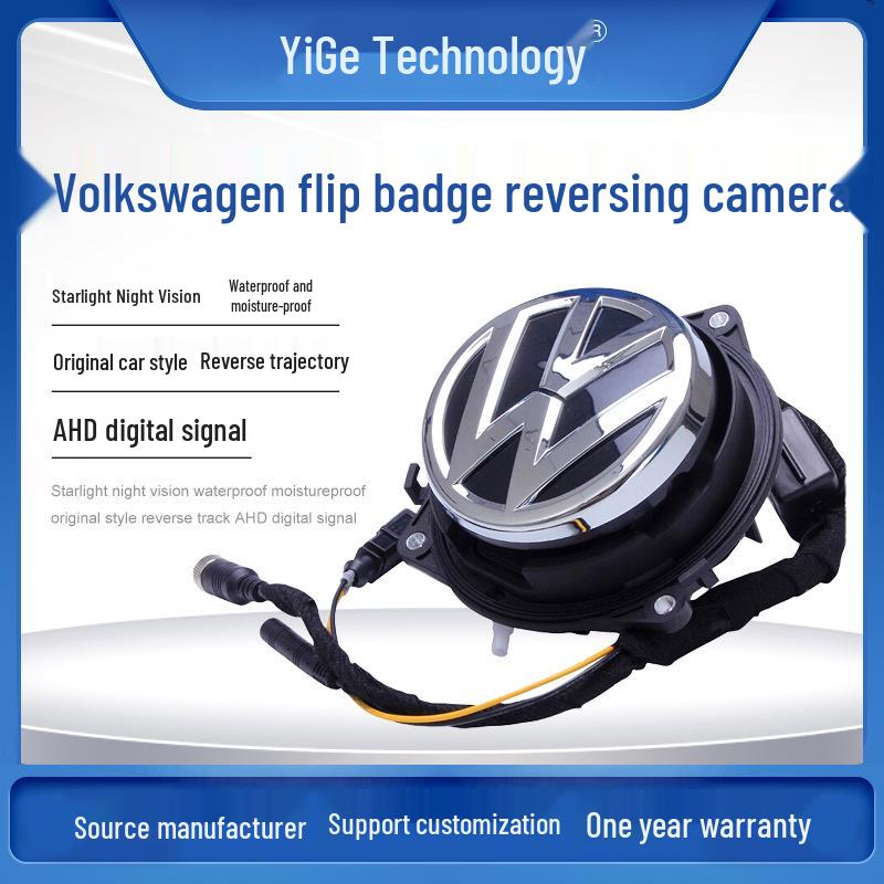 VW Magotan Golf Lamando CC T-Roc Rearview Flip Logo Reverse Camera Cover