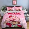 Cartoon E-Emily Erdbeer Friends Bedding Set Pillowcases Strawberry Sweetheart Duvet Cover Boys Girls Children Luxury Gifts