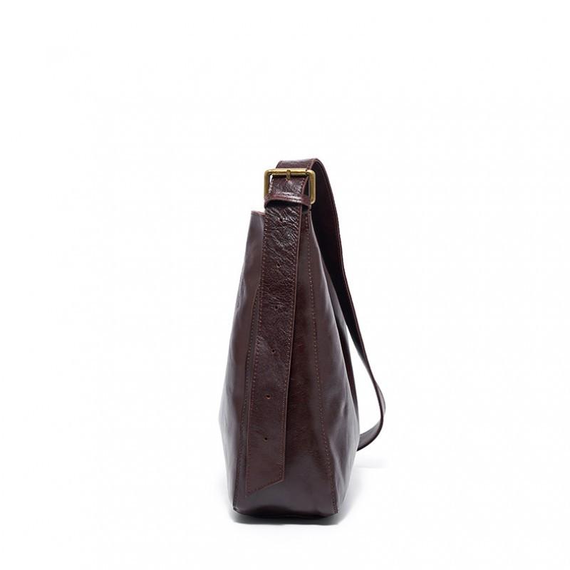Vintage Oberleder Baum Rinderleder pflanzlich gegerbt Große Kapazität Tragetasche Damen Pendeln Einzelne Schulter Crossbody Eimer