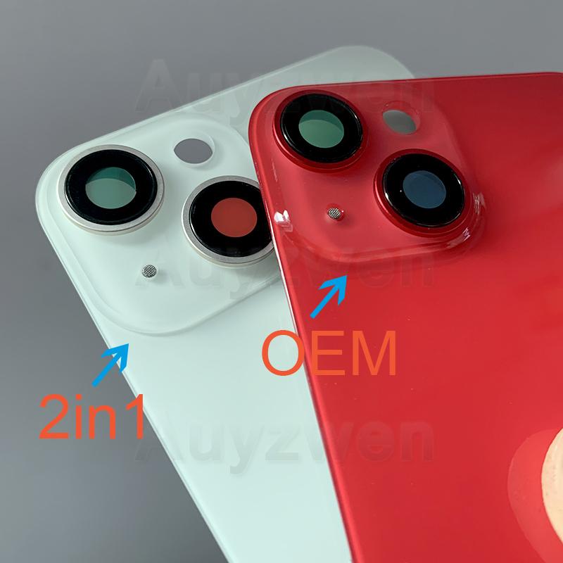 1 Set OEM Back Glass Replacement for iPhone 14 Rear Back Cover Glass with Waterproof Seal,magnet,Camera Lens & Tools for 14 6.1