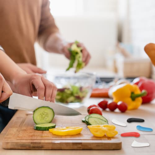 Uxcell Blade Knife Tip Protective Covers, Plastic Knife Guard Sleeves, Knife Blade Tip Sleeve Covers for Kitchen, Clear, 100 Pieces