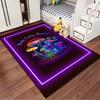 "Colorful Neon Mushrooms Art Design Rug - Non-slip Rug Suitable for Living Room and Bedroom Sofas"