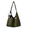 Tote Bag Velvet Large Capacity Shoulder Commuter Student Messenger Bag Slack Cloth Bag Luggage