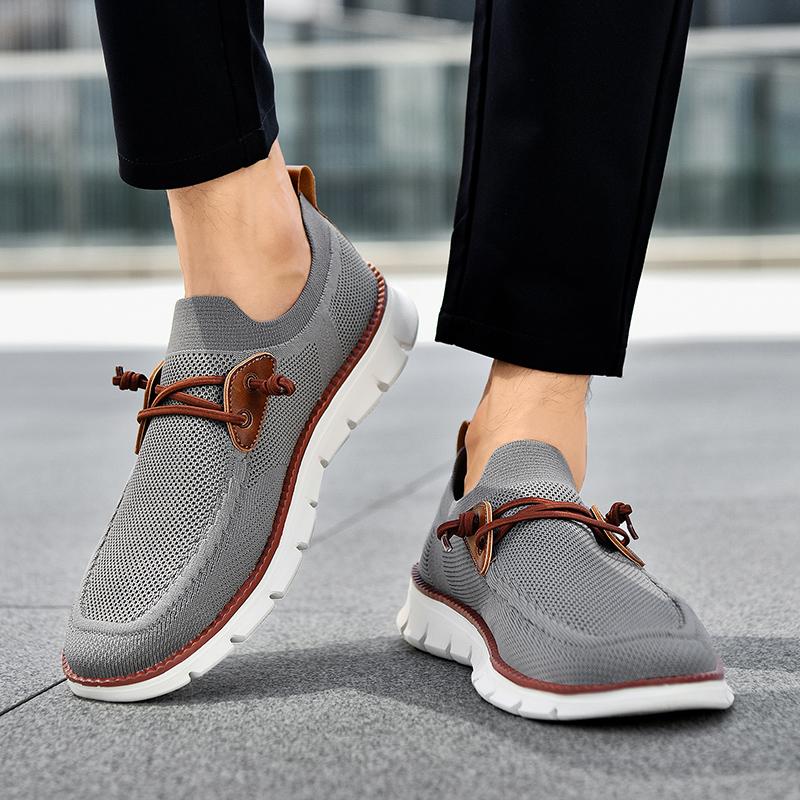 Men's Casual Dress Sneakers Oxfords Business Mesh Breathable Walking Shoes Tennis Lightweight Fashion Flat Sport Large Size40-48