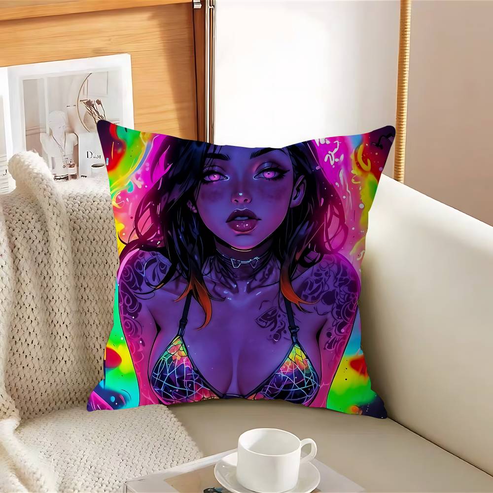 Anime Hot Girl-I Pillow Case Removable Washable Cushion Cover – All-Season Soft Linen