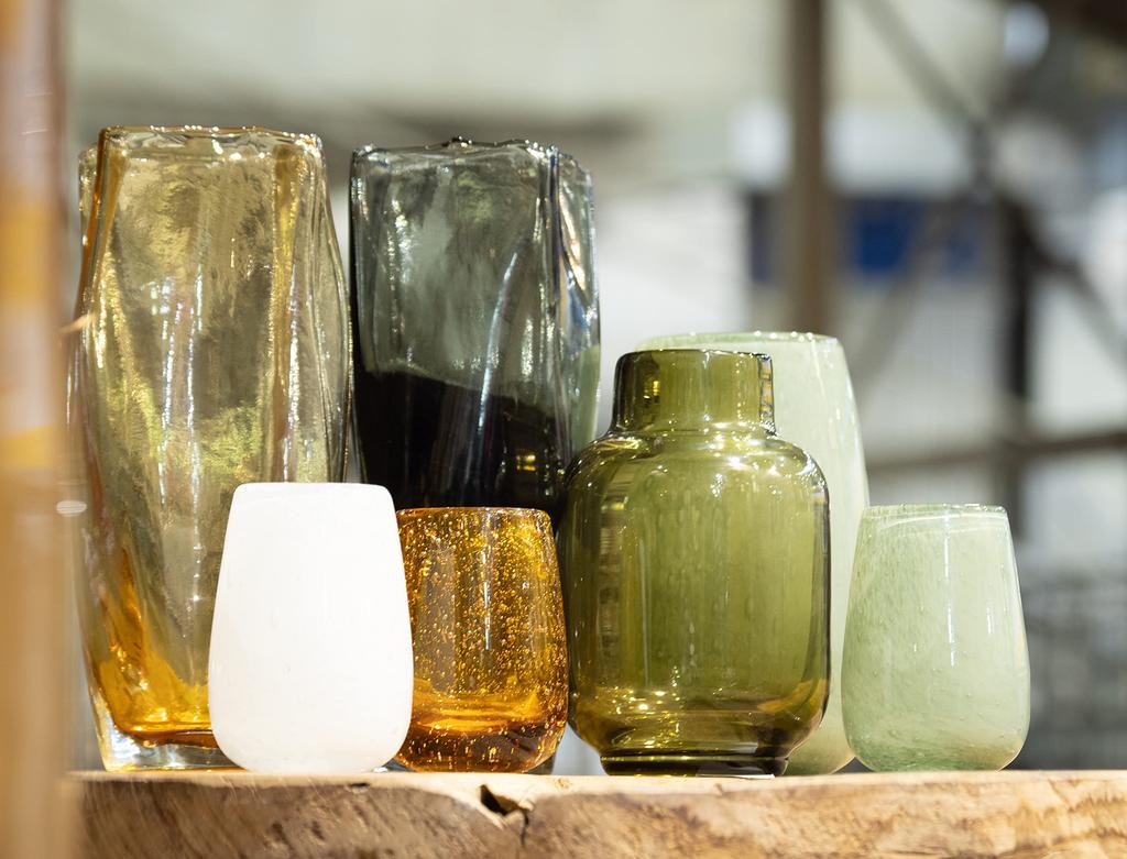 FOYER Flower Vase, White Glass, 10cm H x 7cm W, 2c00025WH