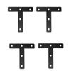 4PCS T Shape Corner Brace, Metal Hardware Connectors for Cabinet Chair Table Furniture Repair, No Screws