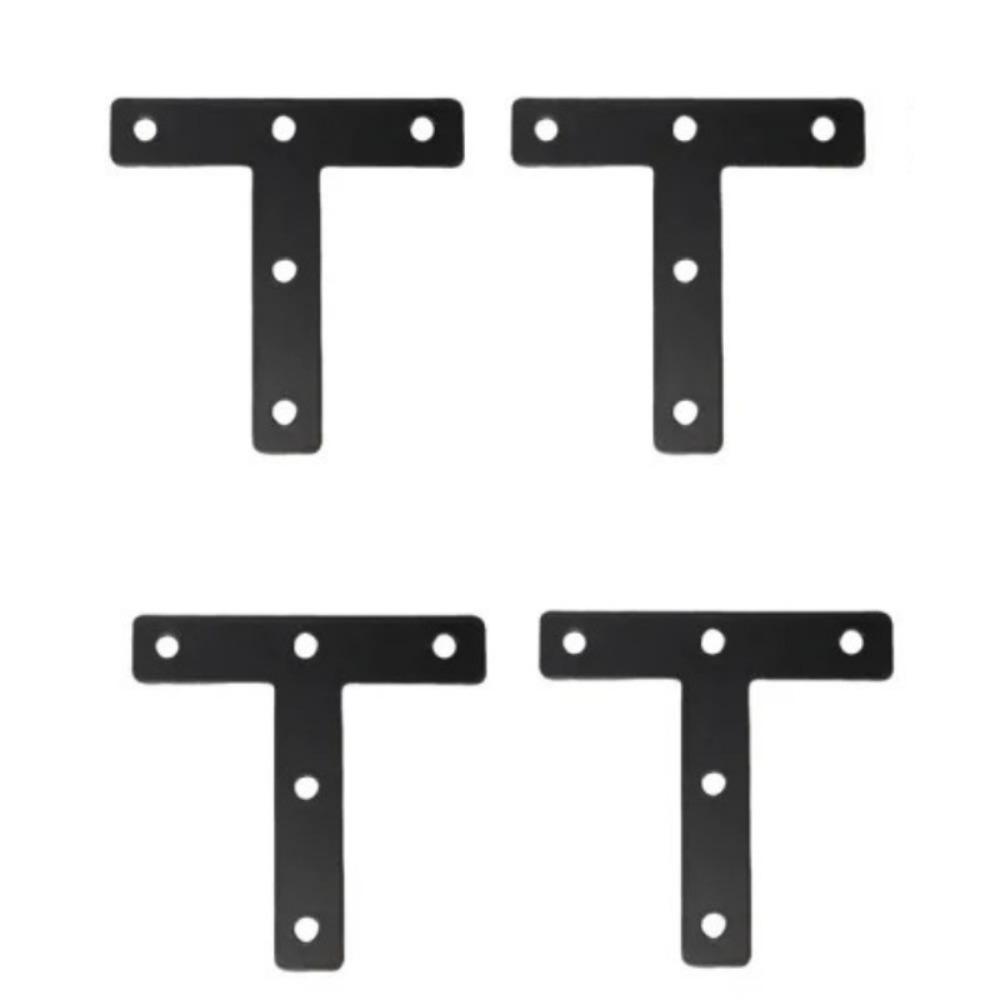 4PCS T Shape Corner Brace, Metal Hardware Connectors for Cabinet Chair Table Furniture Repair, No Screws