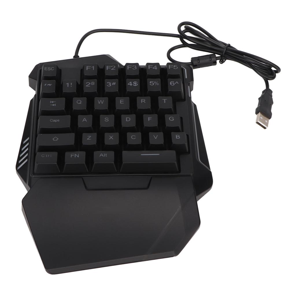 One Handed Gaming Keyboard 35 Keys Colorful Backlight Professional USB Interface Ergonomic RGB Keyboard for PC