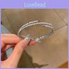 Adjustable Zircon Stone Bangle Bracelet With Geometric Design For Women Fashion Accessories