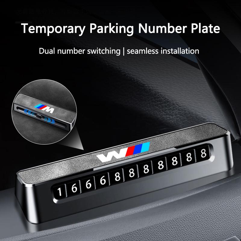 Suede Car Phone Number Card Temporary Parking Card Plate Telephone Number For BMW M E34 E36 E60 E90 E46 F10 F20 F30 X5 X6 X1 M3 ydjc08