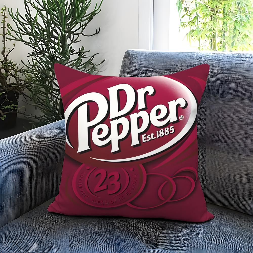 D-Dr Pepper Cushion Cover Comfortable Reversible Pillow Cover Ideal for Car Sofa Bedroom & Beyond