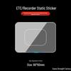 Transparent Static Cling Sticker for Vehicle Dashcam & Inspection Marks