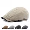 British Retro Herringbone Beret for Men Women Spring Summer Thin Breathable Flat Cap Fashion Newsboy Hat Casual Duckbill Cap