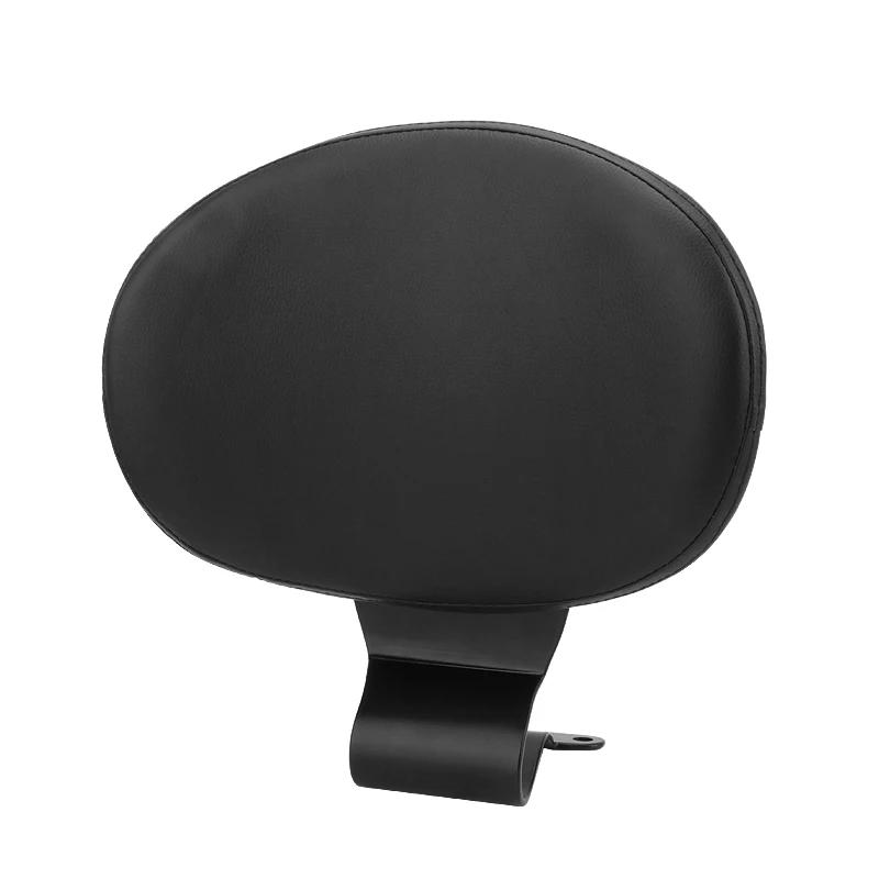 Motorcycle Front Rider Plug In Driver Backrest Black Sissy Bar Leather Cushion Seat Pad For Honda VTX 1300 VTX1300
