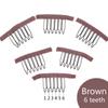 10 Pcs/Lot 6/8 Theeth Wig Clips Cloth Hair Extension Clips Wig Accessories Wig Combs  for Wig Caps