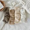 Leg Warmers Women Autumn and Winter Knitted Foot Cover Black White Long Socks JK Japanese Fashion Lolita Sweet Girls Leg Warmers