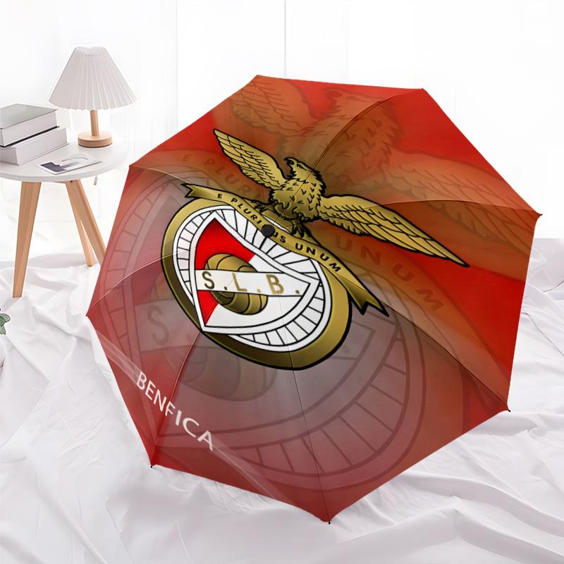 1pc B-Benfica Umbrella, Sun Protection, And UV Shielding. It Has Eight Sturdy Ribs for Outdoor Use And Perfect As a Holiday Gift