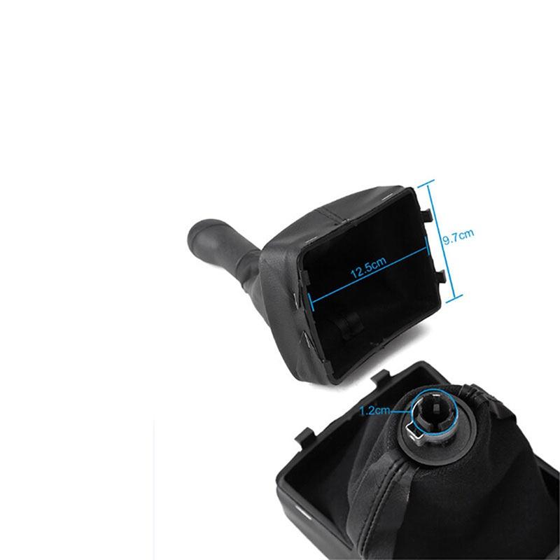 5-Gang Auto Schaltknauf Manueller Schalthebel mit Manschette PU-Leder für VW Polo 9N 9N2 2002-2009