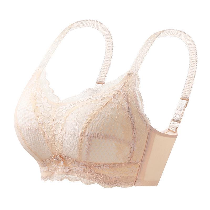 Wire-Free Push-Up Full Cup Bra for Large Breasts: Slimming, Side Fat Gathering, Anti-Sagging, Plus Size