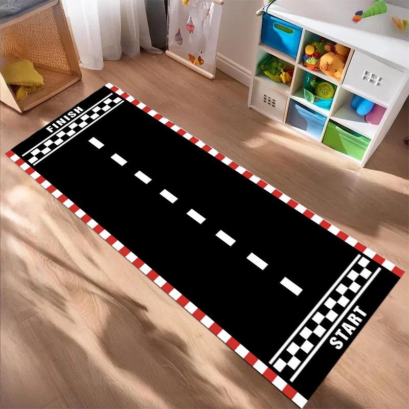 Motorcycle Carpet Garage Mat Racing Cool Moto Display Motorcycle Display Mat Anti-slip Home Decoration Living Room Hallway Rug