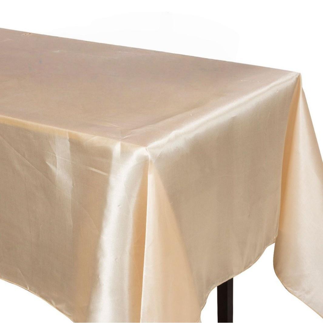 

1PC Rectangle Satin Tablecloth Wedding Table Cloth For Christmas Shower Birthday Events Banquet Decor Home Dining Table 145cmx259cm шампанського