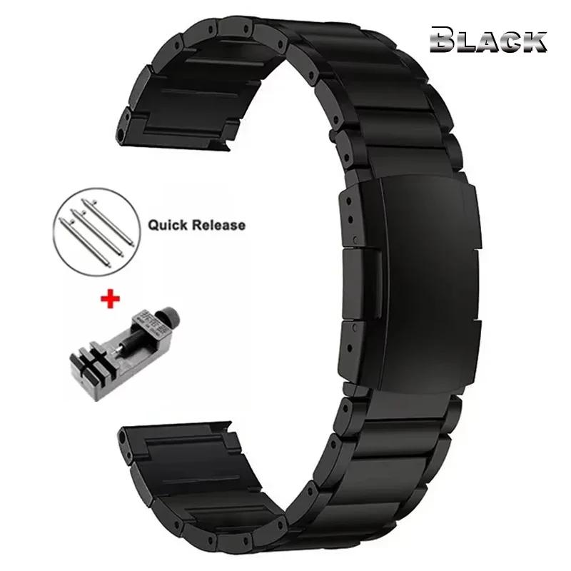 22mm Luxury Titanium Strap For Huawei Watch5/GT5Pro GT4/4Pro 46 Band For Samsung Watch 46mm 3 45mm Bracelet For Amazfit GTR 47mm