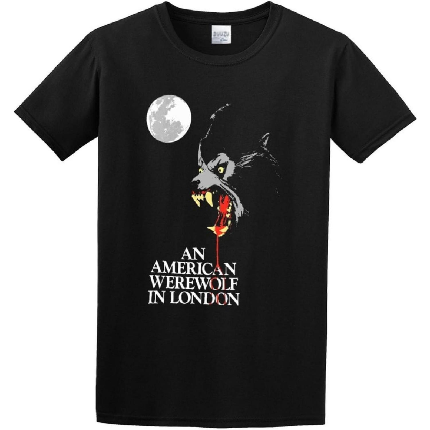 MXCAPITAL an American Werewolf in London Horror Movie Black Mens T-Shirt Graphic Unisex Tee XXXXXL разноцветный