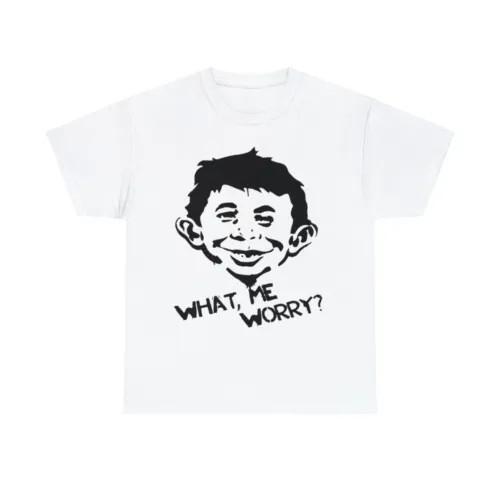 MAD Alfred E. Neuman Shirt , Alfred E Neuman What Me Worry T-shirt All Sizes....