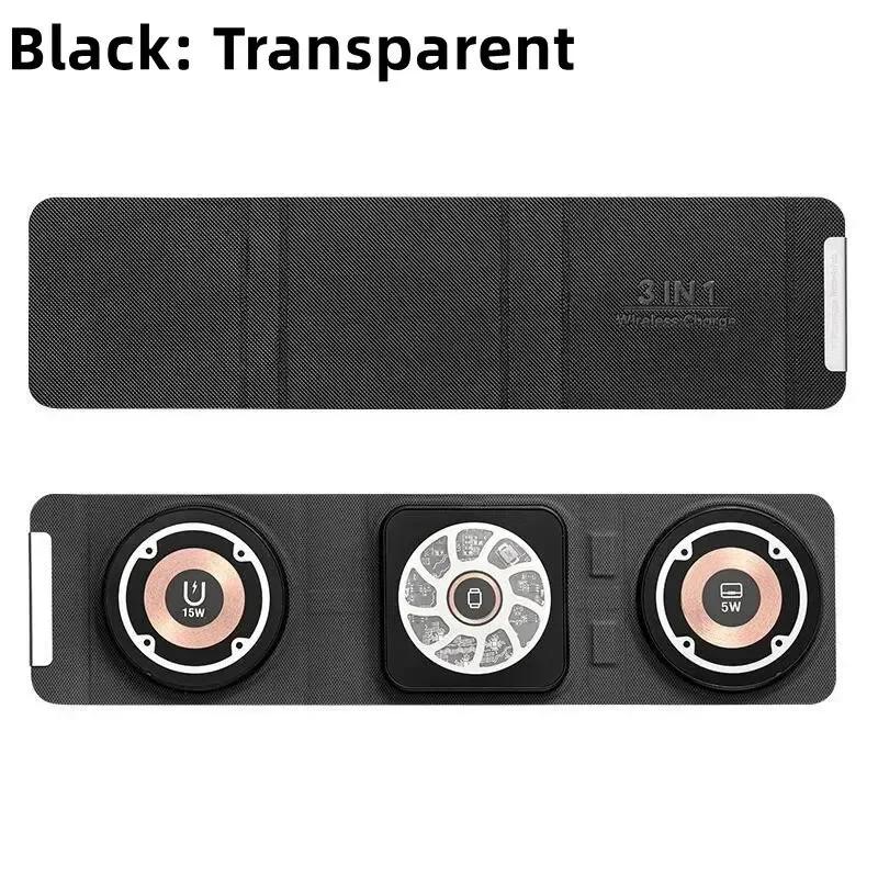 

Магнитная портативная беспроводная зарядная панель 3 в 1 для iPhone 15 14 13 12 Pro Max, Apple Watch, AirPods, док-станция для быстрой зарядки