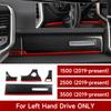 MOB2  For Dodge RAM 1500 2500 3500 2019-2026 Car Center Console Dashboard Panel Cover Carbon Fiber Red Line Interior Sticker ABS Trim