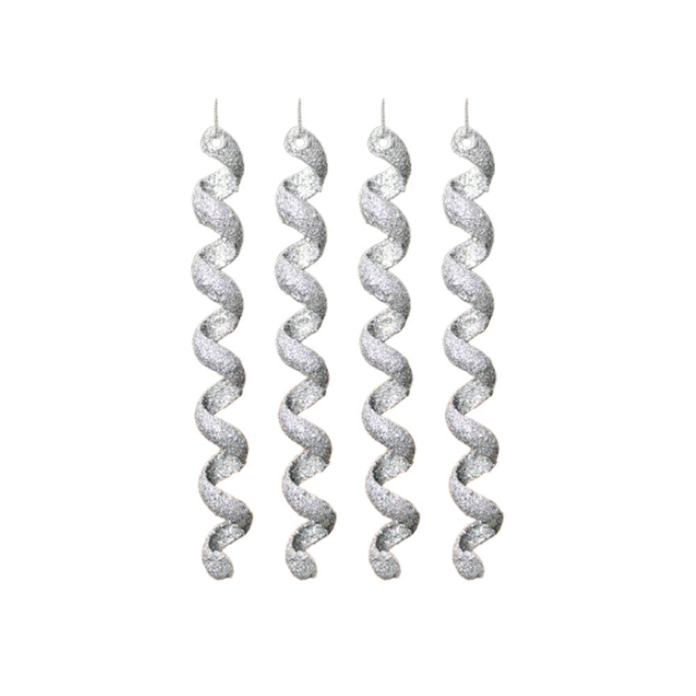 

4 шт. DIY Рождественские снежинки сосульки подвески витые искусственные сосульки украшение праздничные принадлежности для вечеринки