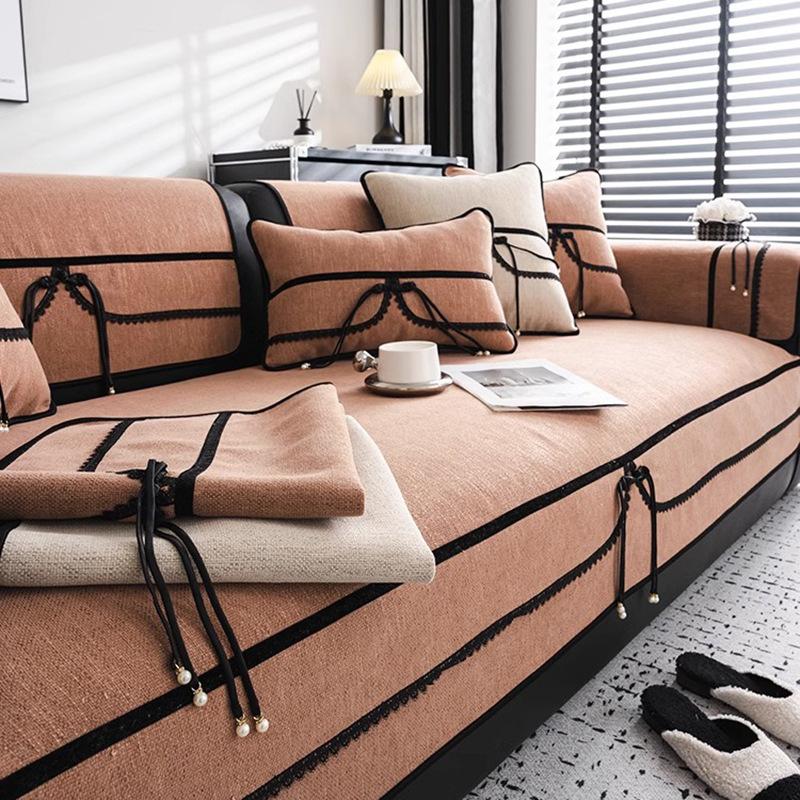 

French Romantic Sofa Cushion, Universal In All Seasons, Light Luxury Modern Sofa Cover, High-End Sofa Cover, Non-Slip Seat Cushion 70*70cm