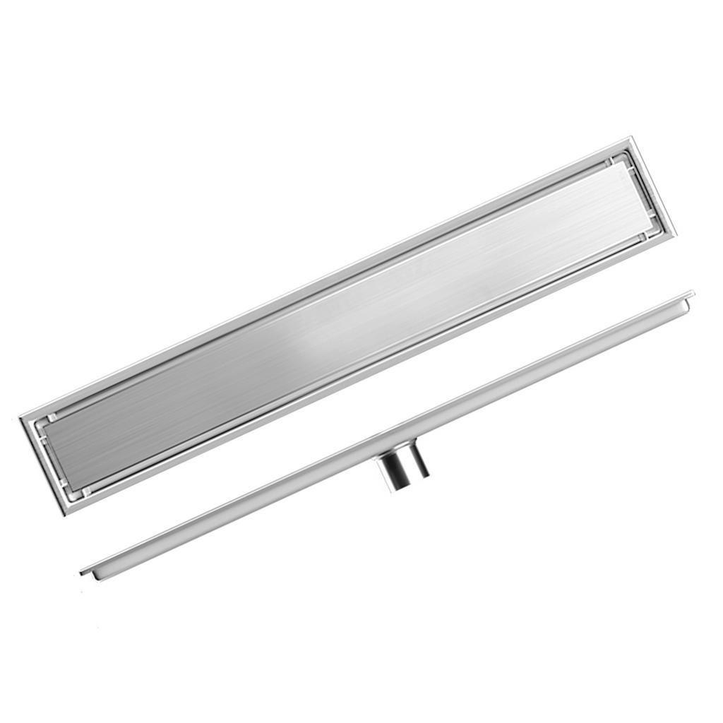 Rectangular Floor Drain Water Barrier Function Avoid Clogging Stainless Steel Shower Linear Drain for Kitchen Hotel