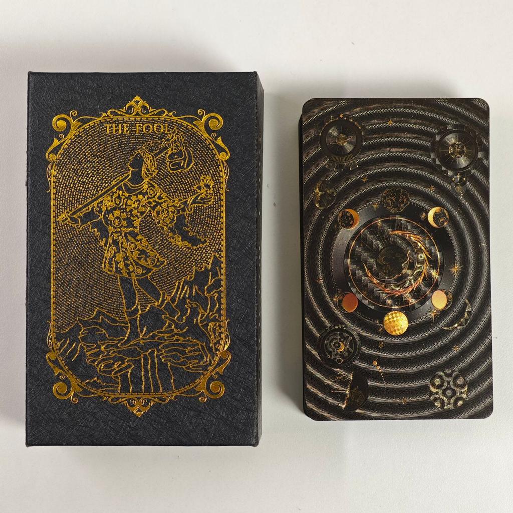 Gold Foil Tarot Card Full Set Color Printing Plastic Waterproof Tabletop Game Cards Tarots For Divination And Spiritual Guidance
