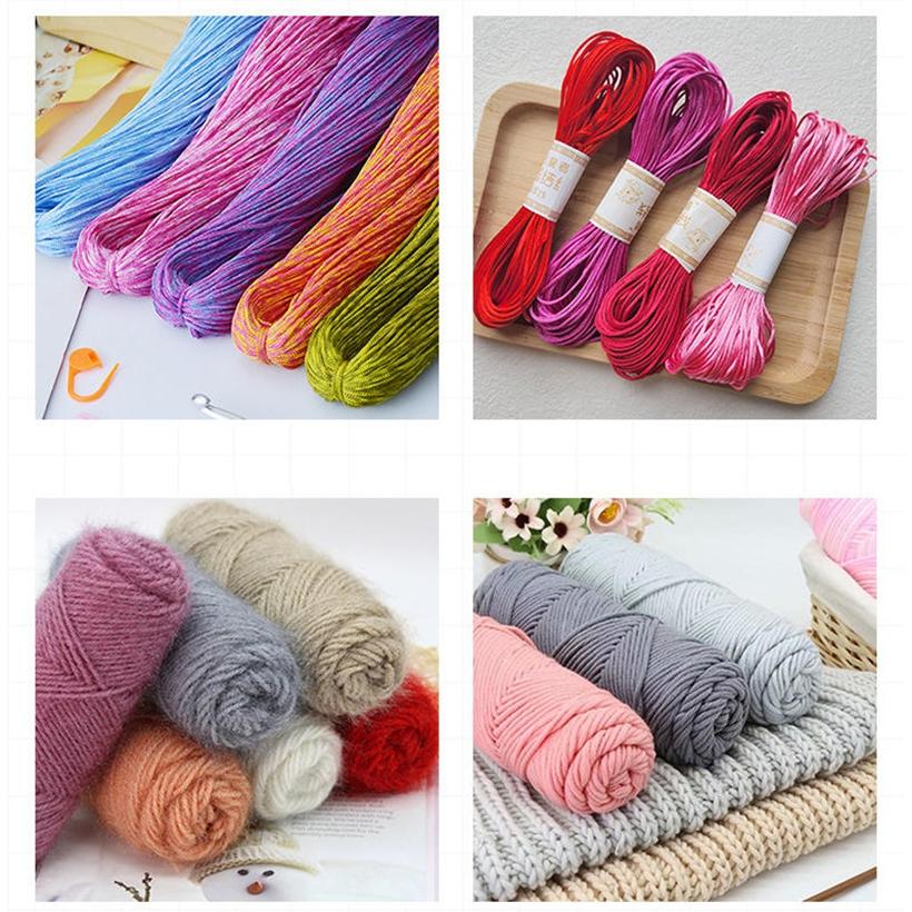 9PCS Soft Handle Crochet Hooks Set Ergonomic Handles Aluminum Head DIY Sweater Gloves Knitting Needles Set