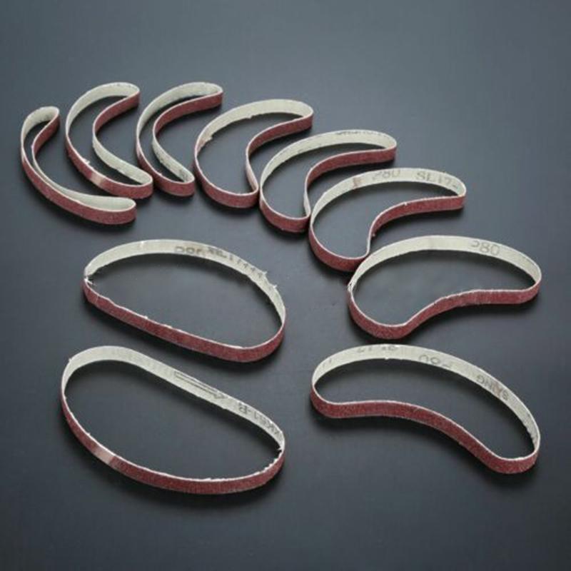 10PCS/Set Sanding Belts 40-600 Grits Wood Soft Metal Polishing Sandpaper Abrasive Bands For Belt Sander Abrasive Tool 330x10mm