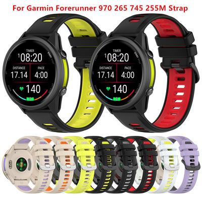 22mm silikonový řemínek pro Garmin Forerunner 970 265 745 255M řemínek náramek pro chytré hodinky pro Venu 2 3 Vivoactive 4 náramek Correa