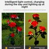 5-Pack Solar Rose Lights, Realistic LED Flowers, Waterproof Outdoor Solar Garden Lights for Yard Patio Lawn Decor