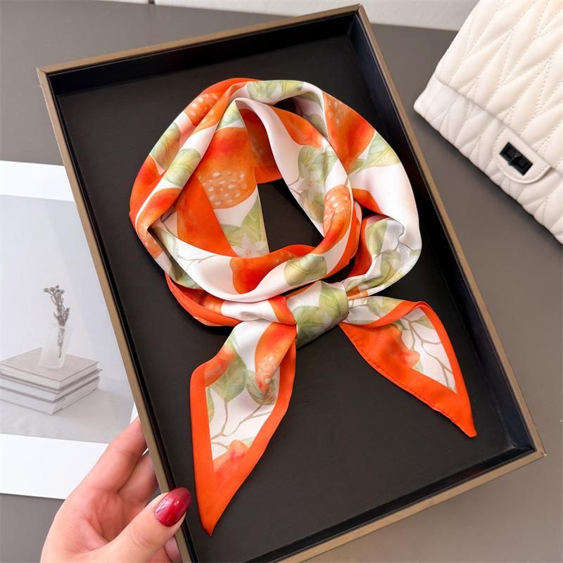 

2025 Корейский Модный Узкий Шелковый Шарф для Женщин Длинные Волосы Полосатая Шелковая Лента Лента для Ручки Маленькой Сумки Шарф Косынка Женский Галстук 14x147cm