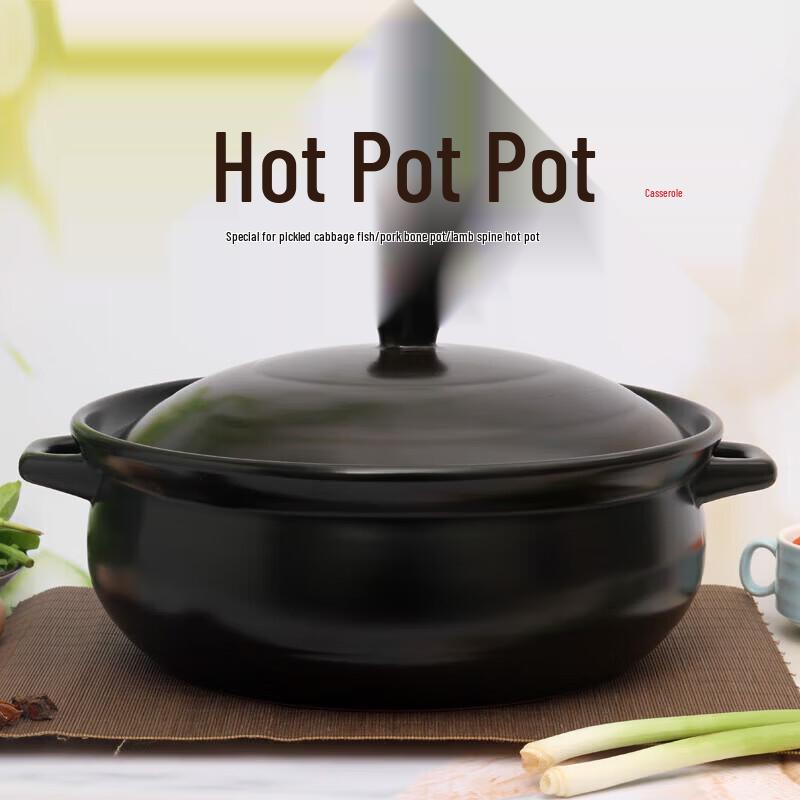 Huameiguan Large Ceramic Stew & Hot Pot for Induction Cooktops