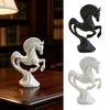 3D-Printed Prancing Horse Ornament for Success with Streamlined Stable Base Abstract European Artistic Decoration for Office or Living Room