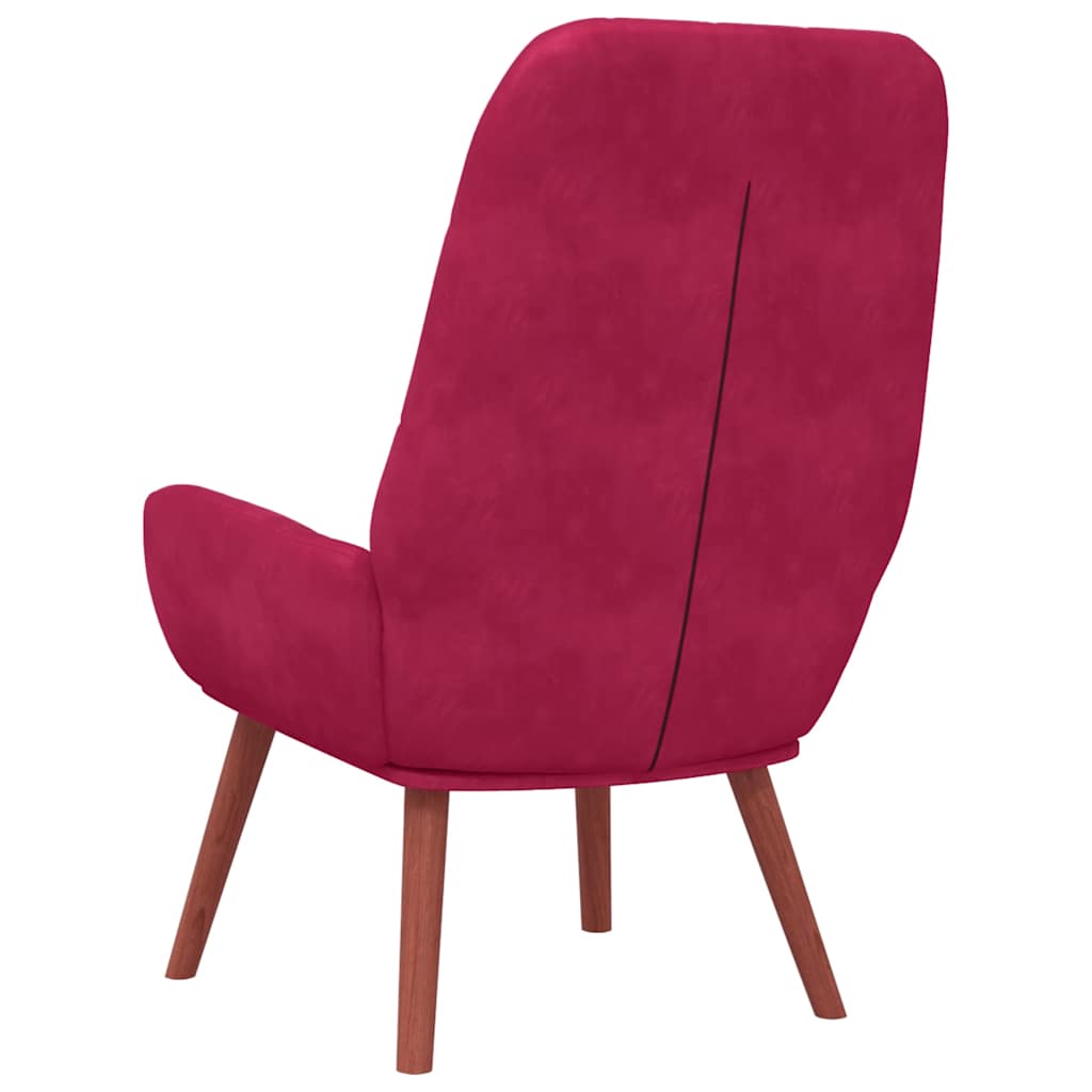 Recliner Chair Wine Red Velvet