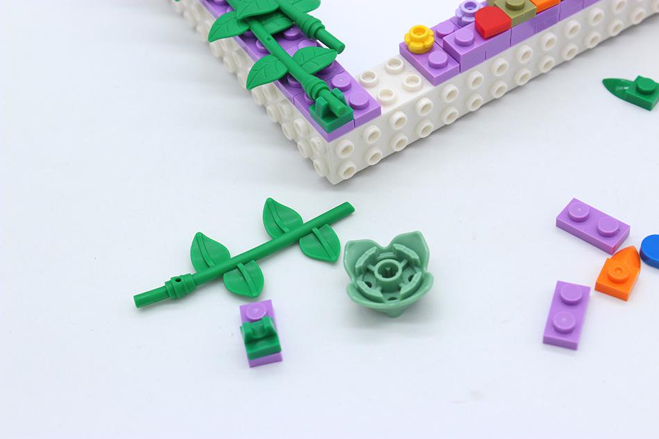 Pin Yi Jarní květina DIY Dětské stavebnice Rámeček na fotky - Kreativní ručně vyráběný stojánek a dárek pro děti