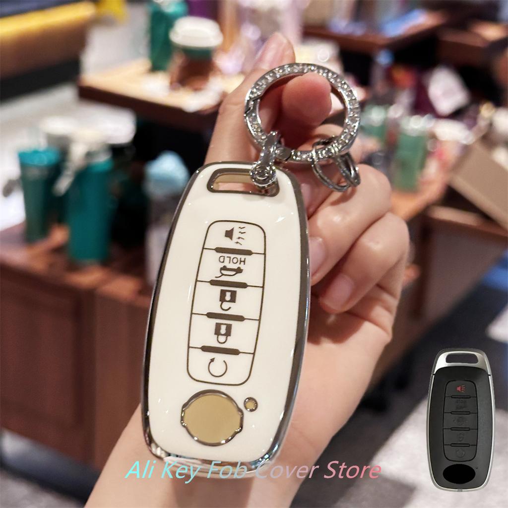 Schlüsselanhängerhülle mit Schlüsselband für 2023 Rogue für Nissan Pathfinder 2024 5 Tasten