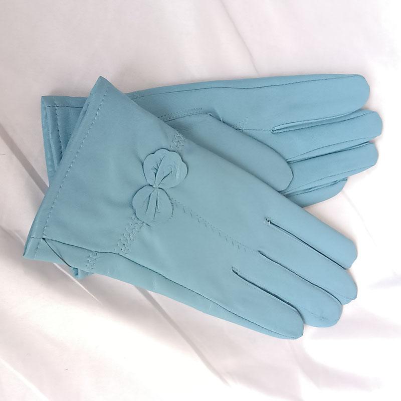 Ženy Zimní zateplené rukavice z pravé kůže Dámské Rukavice z pravé ovčí kůže Dívčí Móda pro řízení Dámské Luxusní Rukavice s vlněnou podšívkou