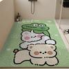 Bathroom Floor Mat Cartoon Wind Silk Ring Non-Slip Mat Shower For The Elderly And Children Bath Floor Mat Anti-Drop Mat Can Be