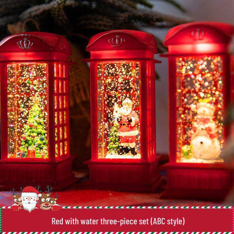 Vintage Light-Up Santa Claus Train Christmas Ornaments for Toddlers