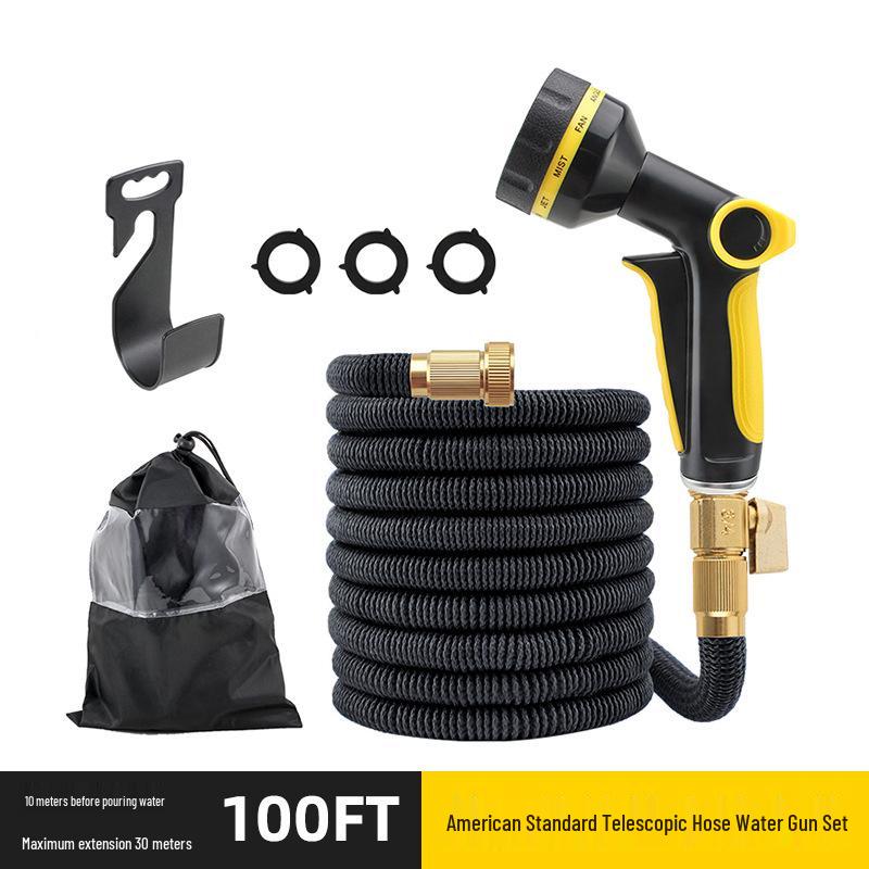 Midsummer 2200D TPE Retractable Magic Hose for Car Wash and Garden Watering with Spray Gun