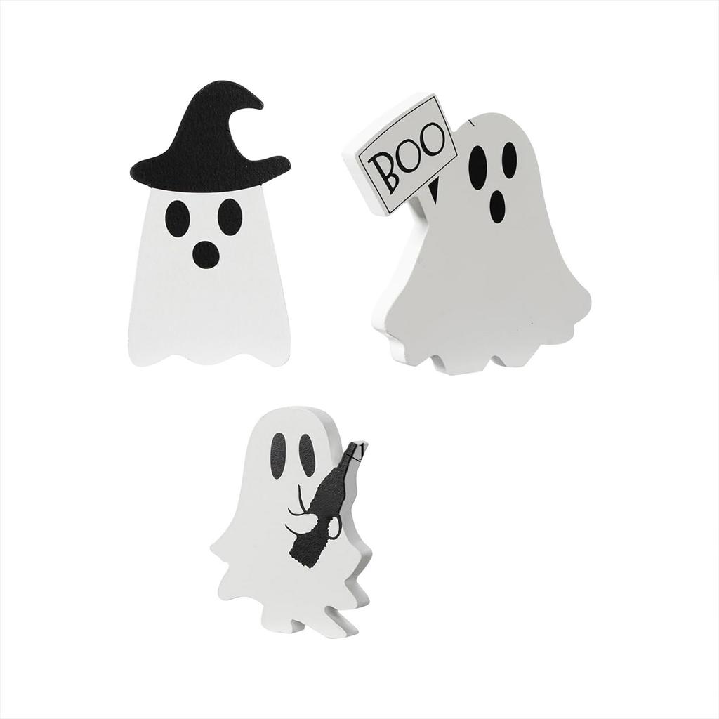 Halloween Decorations Indoor, Halloween Tiered Tray Decor Table Sign, Cute Decor Wooden Signs, Halloween Table Decorations Party Decorations
